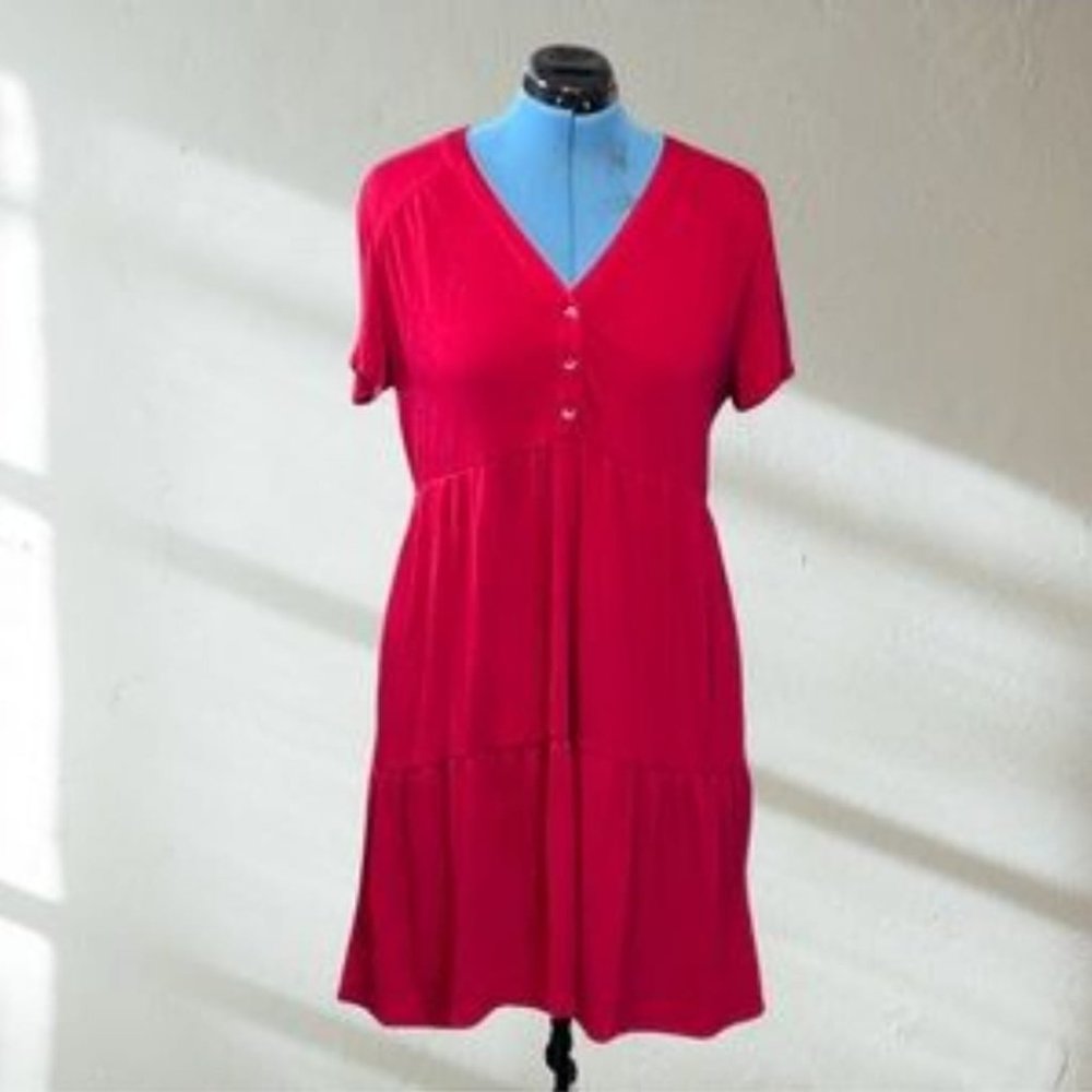 Red A line dress